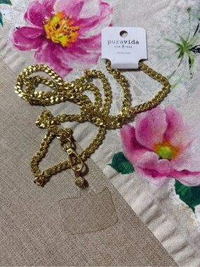 Pura Vida Gold Chunky Link Phone Chain